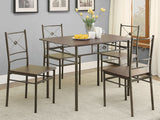 Anna Rectangular Dining Table Set Dark