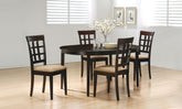 Gabriel Extension Leaf Dining Table Set Cappuccino