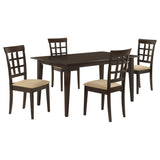 Gabriel Rectangular 59-inch Dining Set Cappuccino