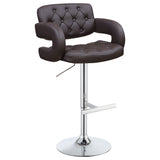 Brandi Adjustable Bar Stool Black / White and Chrome
