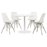 Lowry Round Dining Table Set White