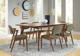 Malone Rectangular Dining Table Set Dark Walnut