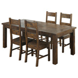 Coleman Rectangular Dining Set Rustic Golden Brown