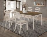 Ronnie Rectangular Dining Table Set Rustic Cream