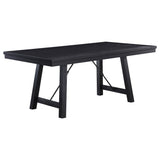 Newport Rectangular Trestle Dining Table Set Black