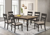 Bridget Rectangular Dining Set Charcoal Sand Through