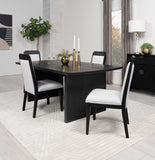 Brookmead Extension Leaf Dining Table Set Black