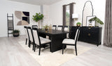 Brookmead Extension Leaf Dining Table Set Black