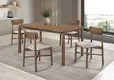 Parkridge 59-inch Wood Dining Set Natural Walnut