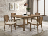 Crestmore 46-inch Round Wood Dining Table Set Walnut