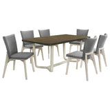 Biloxi 71-inch Rectangular Dining Set Greyish Brown