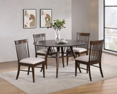 Everton Round 53-inch Dining Table Set Dark Walnut