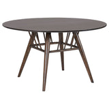 Everton Round 53-inch Dining Table Set Dark Walnut