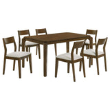 Almonte 59-inch Rectangular Dining Set Dark Brown