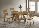 Danvers Dining Table Set Brown Oak and Latte