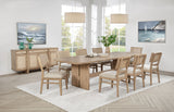 Kailani Wood Dining Set with Sideboard Beige Oak