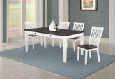 Kingman Rectangular Dining Set Espresso and White