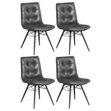 Aiken Upholstered Dining Side Chair Brown(Set of 4)