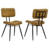 Misty Leather Upholstered Dining Chair Espresso (Set of 2)