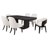 Leandro Rectangular Dining Table Set Burnished Black