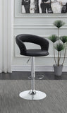 Barraza 29-inch Adjustable Height Bar Stool Black / White and Chrome