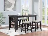 Elliston Counter Height Dining Table Set Dark Grey
