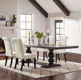 Phelps Rectangular Dining Table Set Distressed Noir