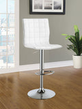 Ashbury Upholstered Adjustable Bar Stool Black / White (Set of 2)