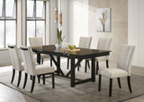 Malia Refractory Extension Leaf Dining Table Set Oak