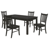 Marbrisa Rectangular Dining Table Set Matte Black
