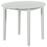 Bucknell 3-piece Round Drop Leaf Dining Table Set White
