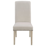 Salem Fabric Upholstered Dining Side Chair Beige (Set of 2)