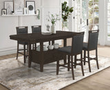 Prentiss Butterfly Leaf Dining Table Set Cappuccino