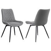 Diggs Upholstered Swivel Dining Side Chair Grey (Set of 2)