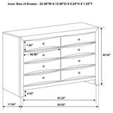 Briana 8-drawer Dresser Black