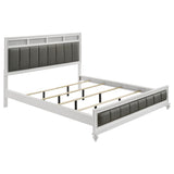 Barzini Wood Panel Bed White