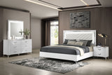 Cassia LED Bedroom Set White High Gloss
