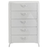 Cassia 5-drawer Bedroom Chest of Drawers White High Gloss