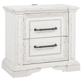 McKinney 2-drawer Nightstand with Dual USB Vintage White