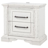 McKinney 2-drawer Nightstand with Dual USB Vintage White