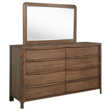 Maderia 8-drawer Dresser and Mirror Walnut