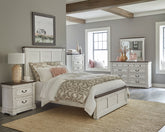 Hillcrest Bedroom Set Distressed White