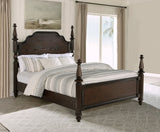 Andover 63-inch Four Poster Bed Dark Oak