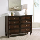 Andover 8-drawer Dresser and Mirror Dark Oak