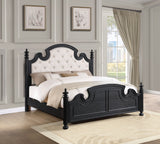 Celina Wood  Poster Bed Black