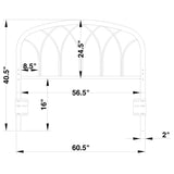 Anderson Metal or Open Frame Headboard Black