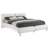 Jeremaine Upholstered Sleigh Bed White