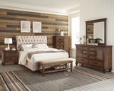 Devon California King Bedroom Set Beige and Oak