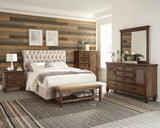 Devon California King Bedroom Set Beige and Oak