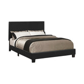 Mauve Upholstered Panel Bed Black
